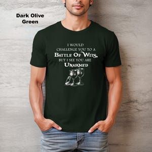 Battle of Wits T-shirt, Funny Princess Bride Shirt, Iocaine Powder, Birthday, Christmas, Valentines, for him or her
