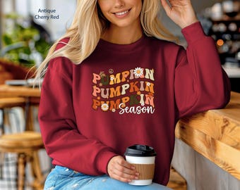 Sudadera de calabaza / Camiseta de otoño, Camiseta de Acción de Gracias, Otoño, Temporada de cosecha