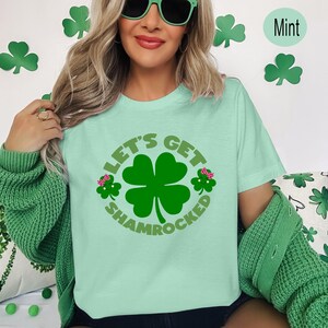 Koszulka Let's Get Shamrocked | Irlandzka koszulka do picia z okazji Dnia Świętego Patryka