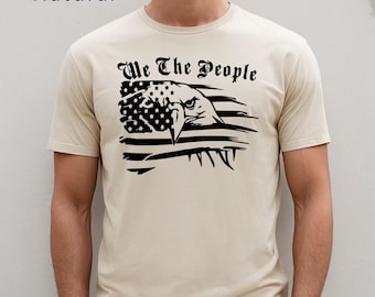 Camiseta We The People Eagle: Camiseta unissex com bandeira patriótica dos EUA