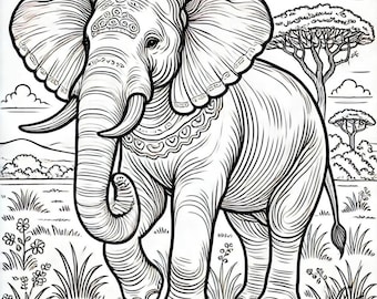 Kleurboek wilde dieren: 25 leuke educatieve pagina's