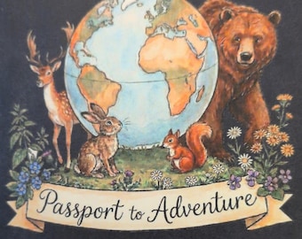 Hand-Sewn Children's World Adventure Passport