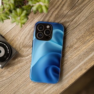Pastel Pattern Phone Case, iPhone 16 15 14 13 Pro Case, Blue Samsung Ultra Tough Phone Case, Silk Fabric Google Pixel Phone Case
