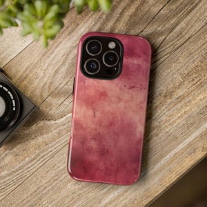 Custodia per telefono Samsung S Ultra in carta bordeaux vintage, custodia per telefono iPhone 16, 15, 14, 13 e 12 Max con motivo anticato, custodia rustica per Google Pixel 9