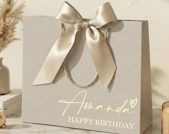 Personalisierte Geburtstagsgeschenk-Tasche mit Namen, Eleganter kundenspezifischer Name Geburtstagsgeschenk-Tasche