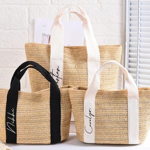 Beach bag personalized, Custom Beach Straw Bags, Bachelorette Tote Bag,Bridesmaid Bag, Bridal Shower Bags,Wedding Favors,Bridesmaid Proposal