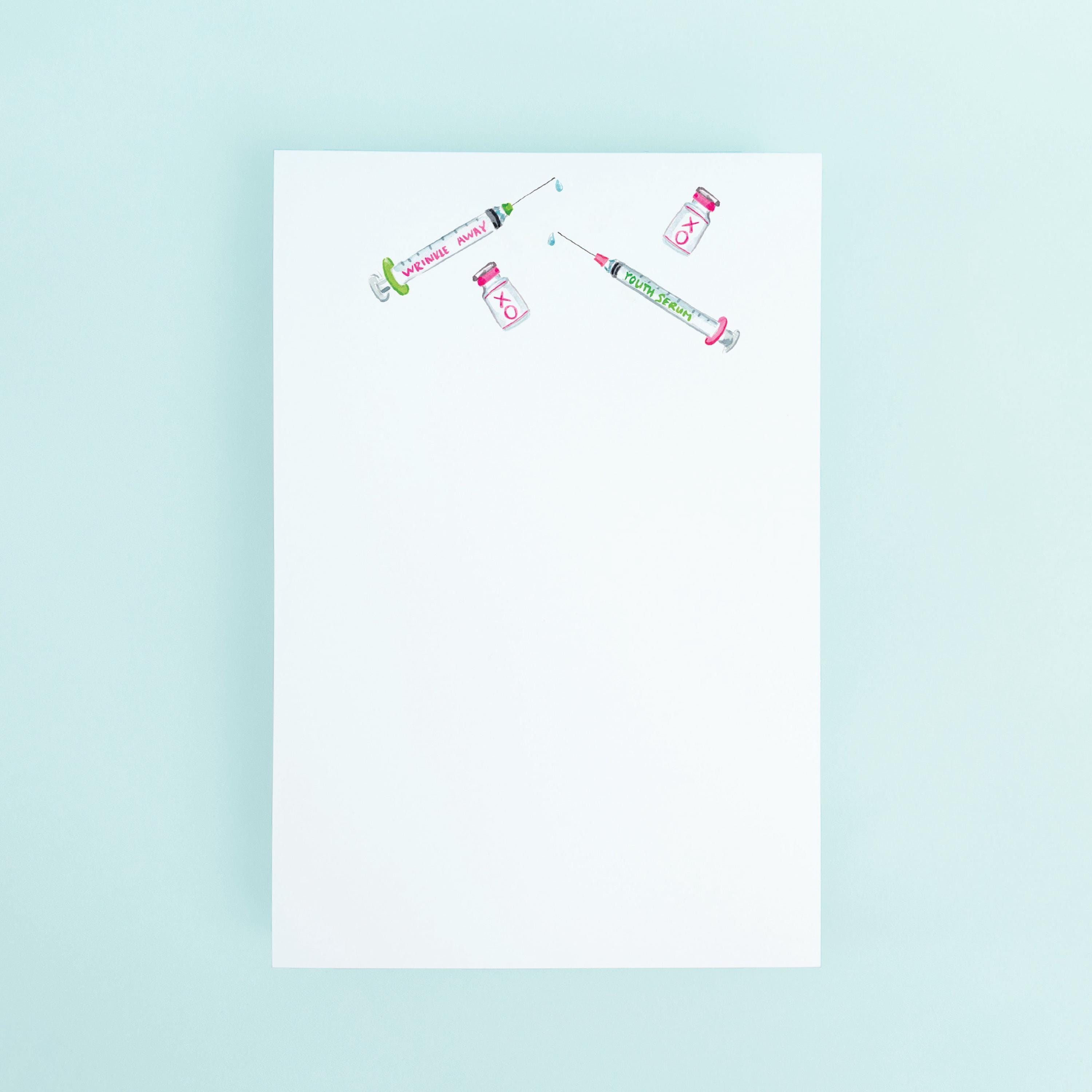 Botox Needles Notepad | Funny Stationery Getting Older - Etsy
