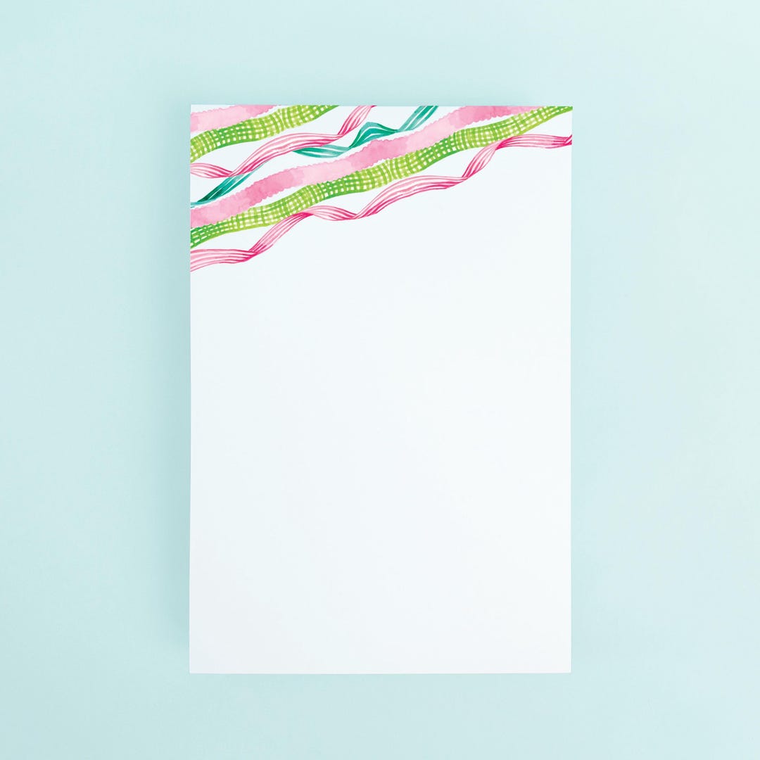 Vintage Ribbbon Notepad | Christmas Stationery - Etsy