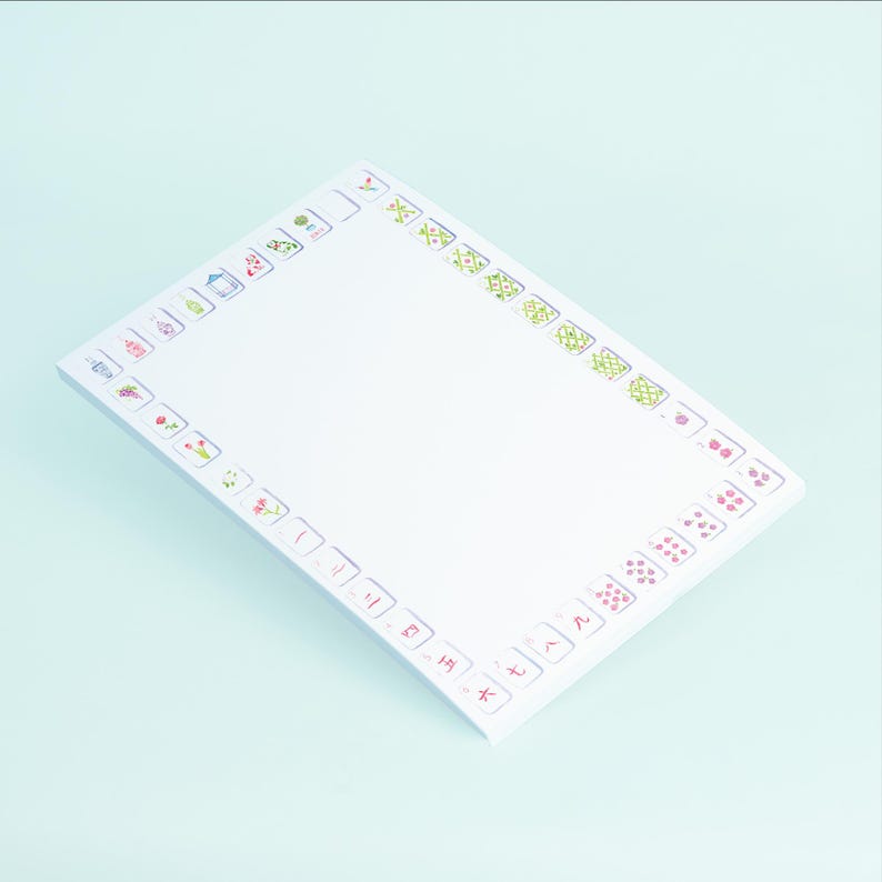 Mahjong Notepad Mahjong Notepad | Cute Stationery Pastel Paper Mahjong Gift - Etsy
