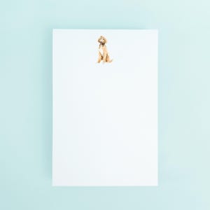 Golden Doodle Notepad | Watercolor Dog Stationery Gift To-Do List Grocery List