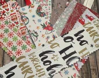 Christmas/winter themed Fabric Bookmarks