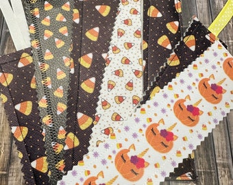 Candy Corn Fabric Bookmarks