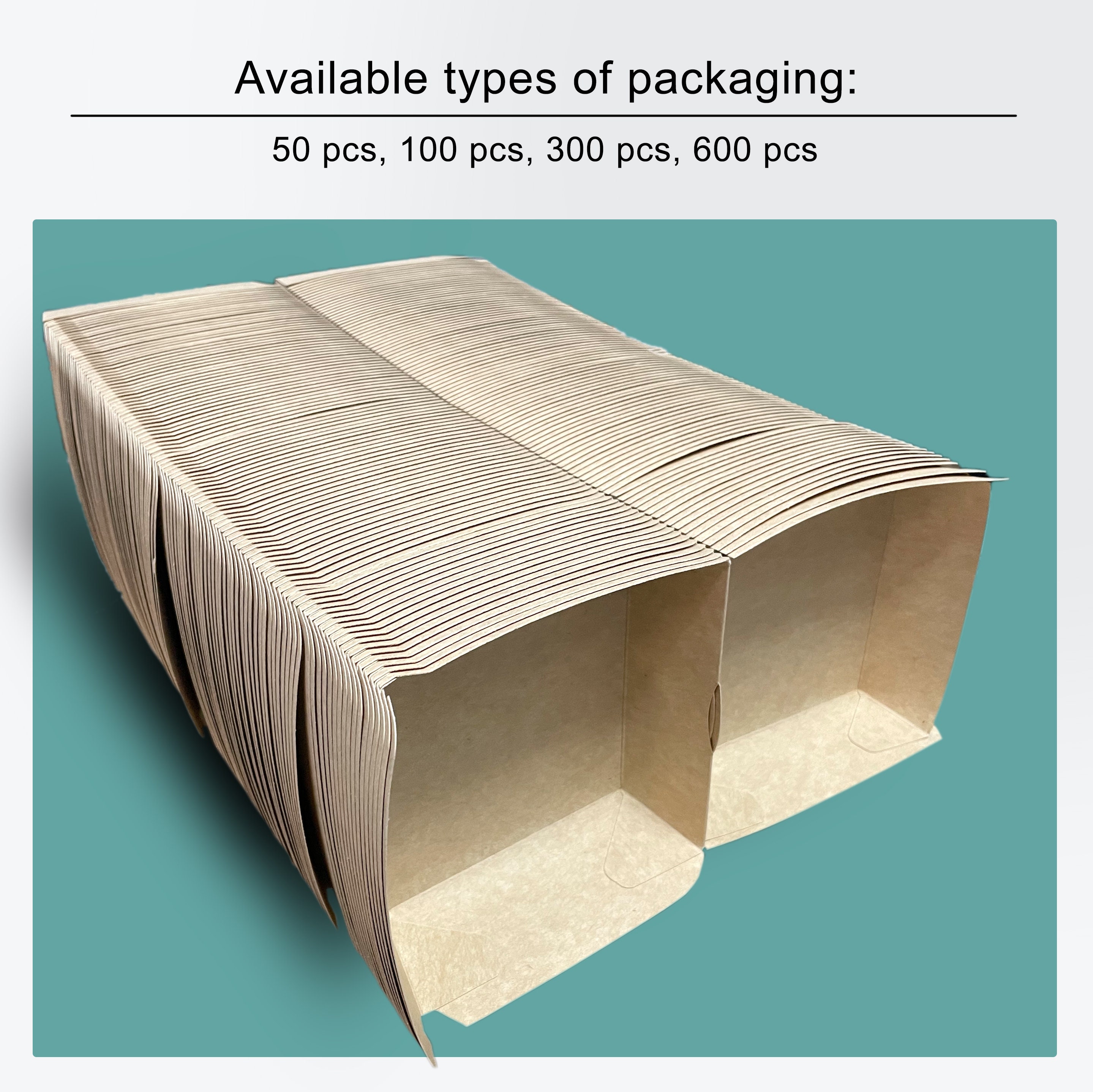 Burger Boxes / Takeout Food Boxes / 4.3x4.3x3.1 in Height / 110x110x80 ...