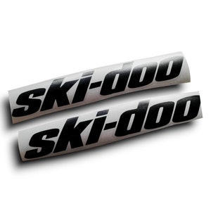 May include: Two black vinyl stickers with the text "ski-doo" in white letters.