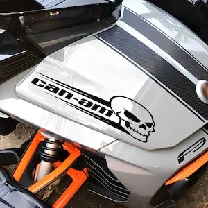 2x Can-Am Totenkopf-Aufkleber – links und rechts, Abziehbild, Sticker, Aufkleber Bild 1