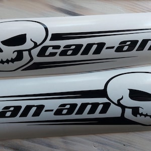 2x Can-Am Totenkopf-Aufkleber – links und rechts, Abziehbild, Sticker, Aufkleber Bild 2