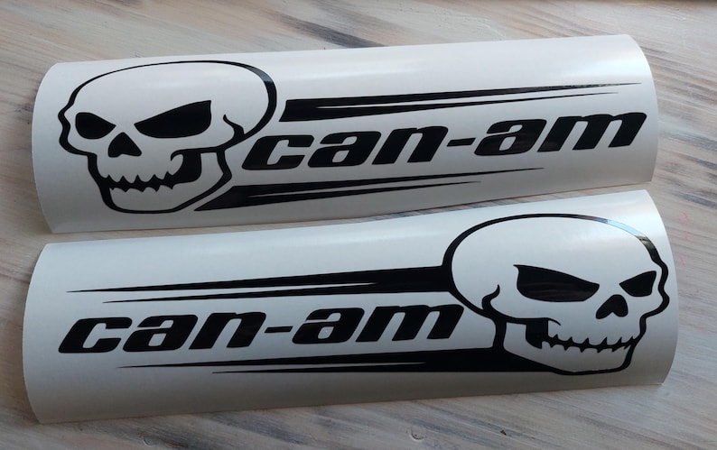 2x Can-Am Totenkopf-Aufkleber – links und rechts, Abziehbild, Sticker, Aufkleber Bild 2