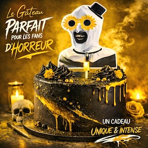 terrifying cake topper, cake decoration,