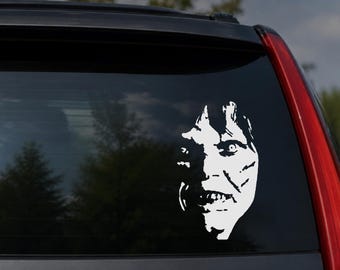 exorcist, horror, funny, sticker vinyl decal, sticker