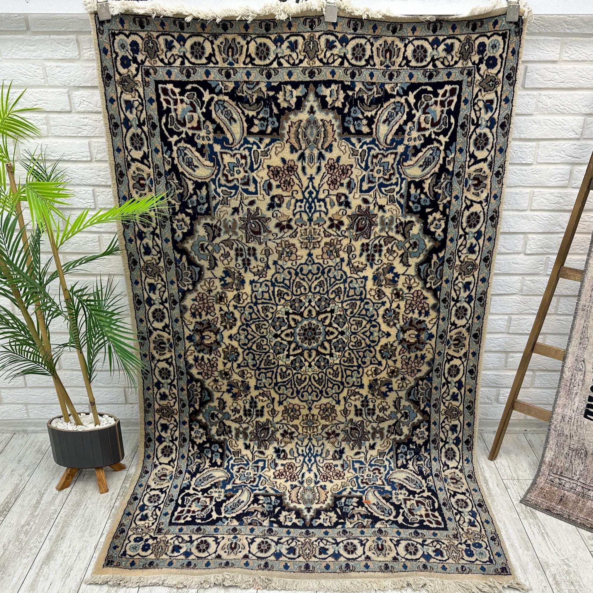 Blue Area Rug, Bohemian Vintage Rug, Gothic Rug, Outside Rugs, Turkish ...