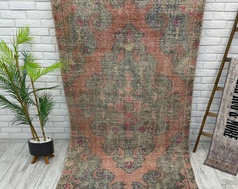 Turkish Area Rug, Vintage  Rug, Gothic Rug, Outside Rugs, Turkish Rug, Area Rug, Vintage Rug, Handmade Oushak Rug, Bedroom Rug, 3.9x7.5 ft
