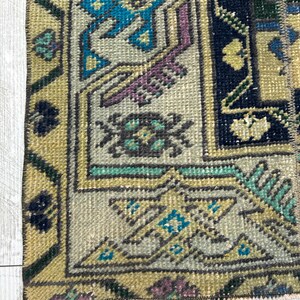 Handcrafted Turkish Runner Rug, Handmade Runner Rug, Puffy Turkish Runner Rug For Hallway, Feet Rug, Long Hallway Rug, Bohemian Rug image 3