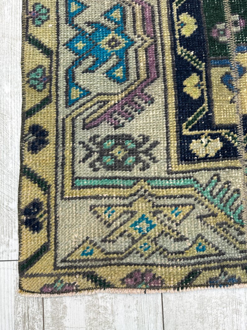 Handcrafted Turkish Runner Rug, Handmade Runner Rug, Puffy Turkish Runner Rug For Hallway, Feet Rug, Long Hallway Rug, Bohemian Rug image 3