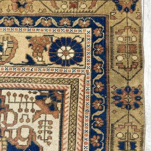 Brauner Bauernteppich, Vintage Handgewebter Teppich, Außenteppich, Türkischer Teppich, Orientteppich, Handgemachter Oushak Teppich, 1,5 x 2,5 cm Bild 9