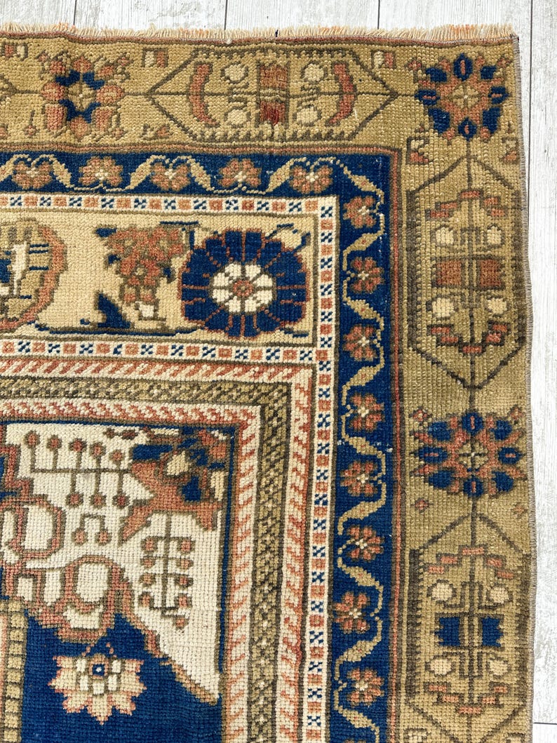 Brauner Bauernteppich, Vintage Handgewebter Teppich, Außenteppich, Türkischer Teppich, Orientteppich, Handgemachter Oushak Teppich, 1,5 x 2,5 cm Bild 9