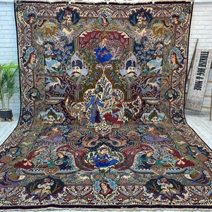 Vintage Perserteppich, Handgefertigter Teppich, Orientteppich, Orientteppich, Kelimteppich, Kelimteppich, 300x300 cm