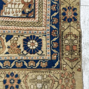 Brauner Bauernteppich, Vintage Handgewebter Teppich, Außenteppich, Türkischer Teppich, Orientteppich, Handgemachter Oushak Teppich, 1,5 x 2,5 cm Bild 4