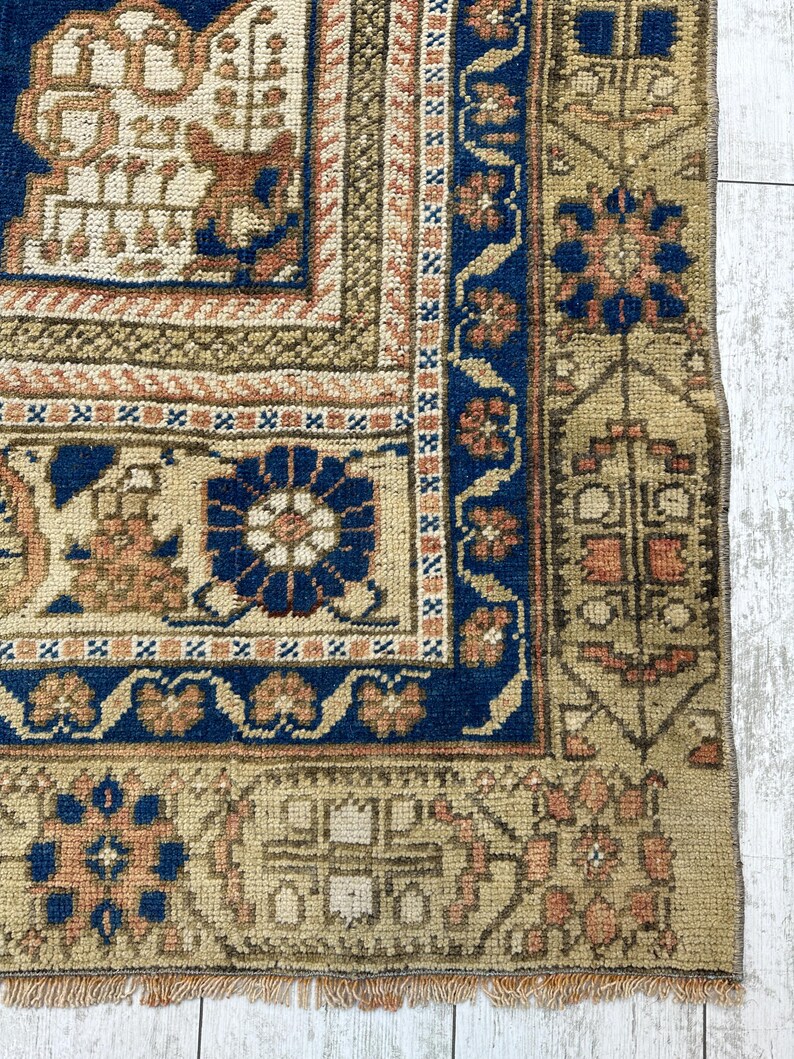 Brauner Bauernteppich, Vintage Handgewebter Teppich, Außenteppich, Türkischer Teppich, Orientteppich, Handgemachter Oushak Teppich, 1,5 x 2,5 cm Bild 4