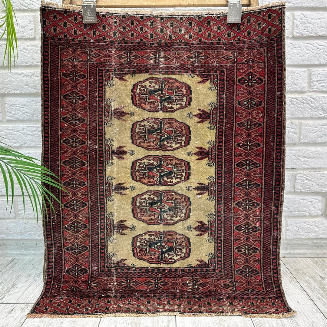 2x2 Vintage Area Rug, 2x2 Turkish Oushak Rug, Handmade Rug, Area Rug ...