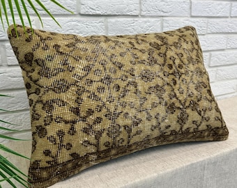 16x24 Turkish Rug Pillow Cover, Decor Pillow, Vintage Rug Pillow , Throw Rug Pillow Cover, Turkish Pillow, Bedding Case, Rug Pillows 16x24&quot;