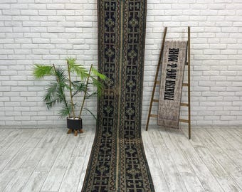 Vintage Runner Rug, 2x11 Rug, Oushak Runner Rug, Turkish Runner Rug, 2x11 Runner Rug, Rug Runner, Wool Runner Rug, 2x11 Soft Rug,Entry Rug