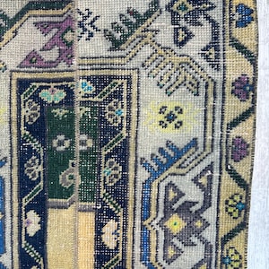 Handcrafted Turkish Runner Rug, Handmade Runner Rug, Puffy Turkish Runner Rug For Hallway, Feet Rug, Long Hallway Rug, Bohemian Rug image 9