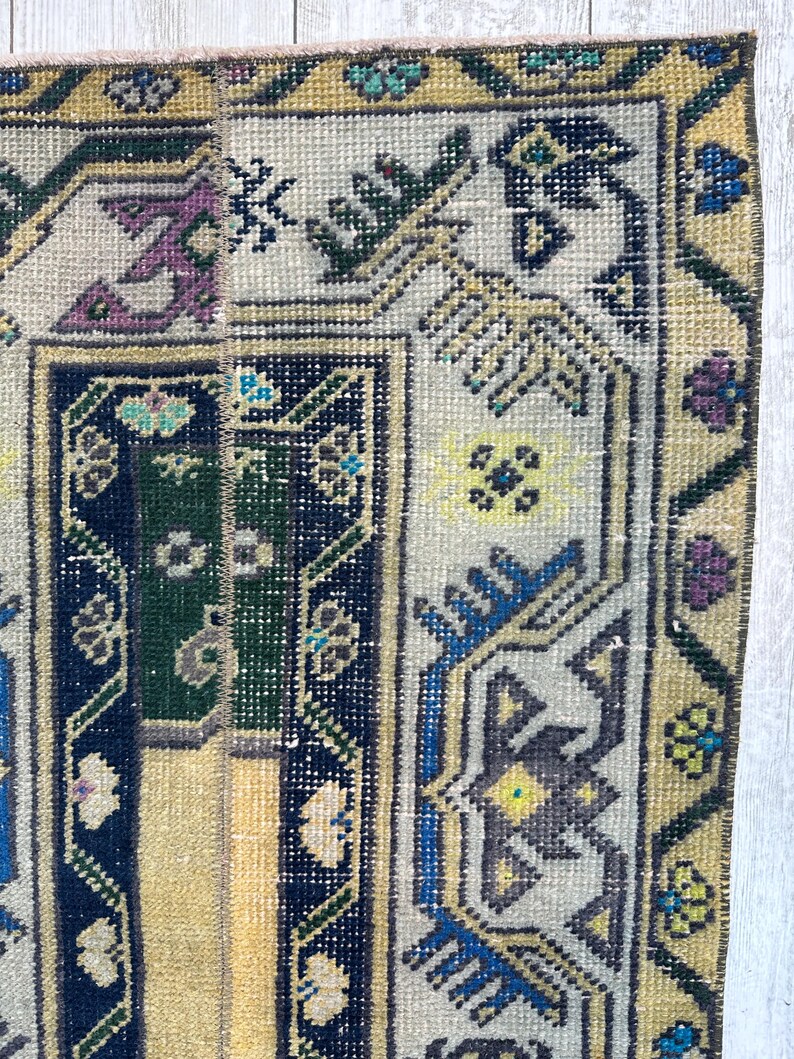 Handcrafted Turkish Runner Rug, Handmade Runner Rug, Puffy Turkish Runner Rug For Hallway, Feet Rug, Long Hallway Rug, Bohemian Rug image 9