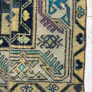 Handcrafted Turkish Runner Rug, Handmade Runner Rug, Puffy Turkish Runner Rug For Hallway, Feet Rug, Long Hallway Rug, Bohemian Rug image 4
