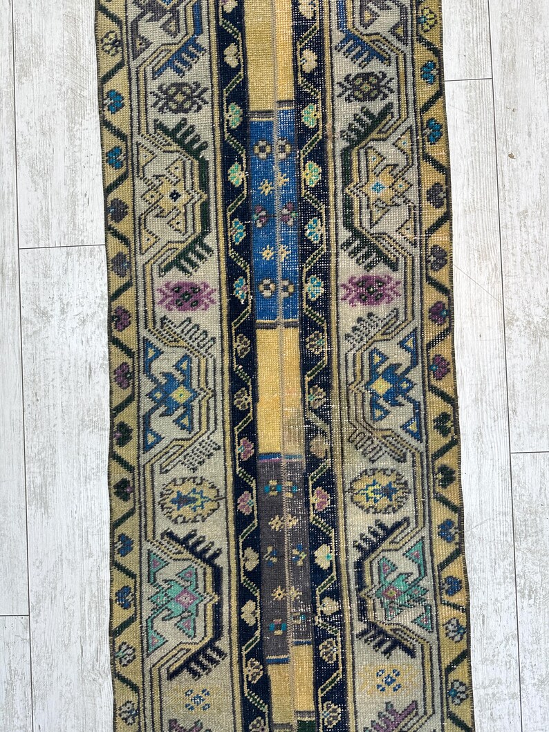 Handcrafted Turkish Runner Rug, Handmade Runner Rug, Puffy Turkish Runner Rug For Hallway, Feet Rug, Long Hallway Rug, Bohemian Rug image 6