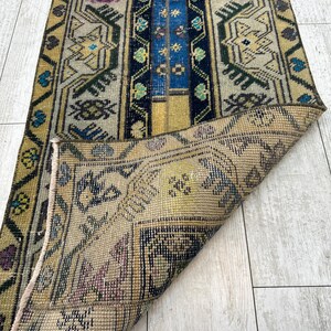 Handcrafted Turkish Runner Rug, Handmade Runner Rug, Puffy Turkish Runner Rug For Hallway, Feet Rug, Long Hallway Rug, Bohemian Rug image 10