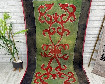 Alfombra turca vintage, alfombra Oushak, alfombra de piso, alfombra hecha a mano, alfombra étnica Oushak, alfombra vintage, alfombra de entrada, alfombra para chimenea, alfombra de salón