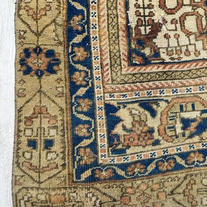 Brauner Bauernteppich, Vintage Handgewebter Teppich, Außenteppich, Türkischer Teppich, Orientteppich, Handgemachter Oushak Teppich, 1,5 x 2,5 cm Bild 3