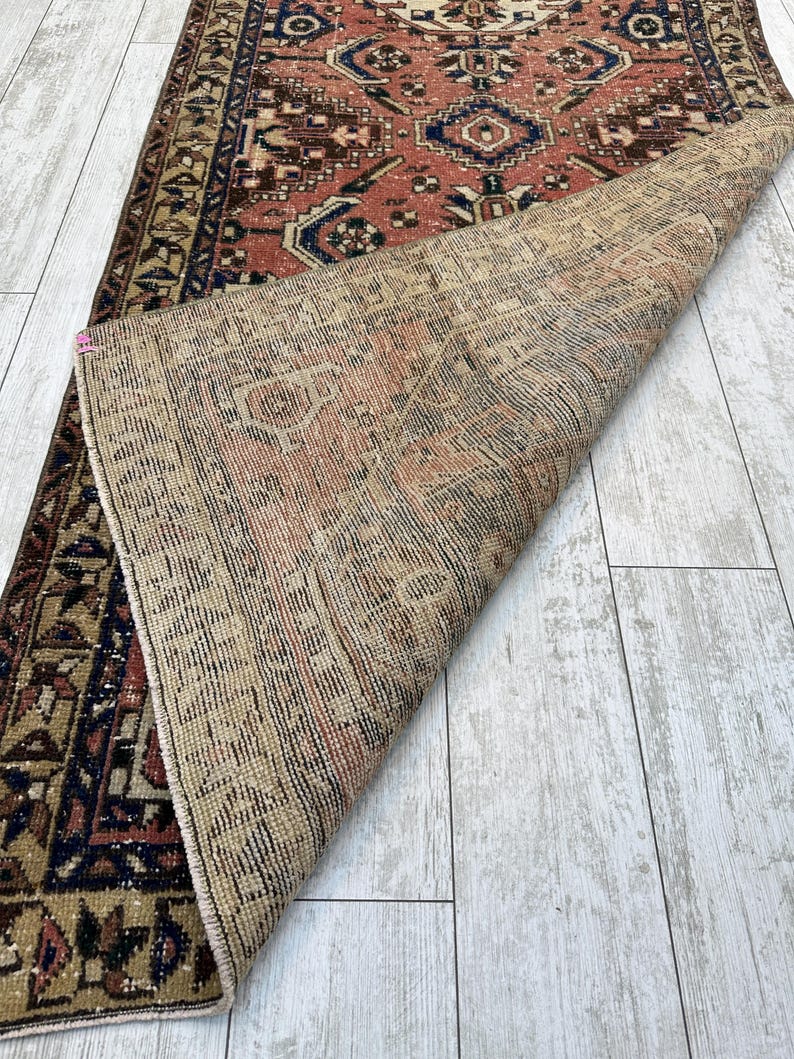 3x10 Handcrafted Turkish Runner Rug, Handmade Runner Rug, Puffy Turkish Runner Rug For Hallway, 3x10 Feet Rug, Long Hallway Rug, 3.2x10.2 ft image 10