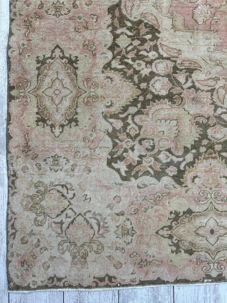 Pink Turkish Rug Pattern Large Pink Turkish Rug, 6x10 Handmade Moroccan Rug, Bohemian Wool Rug ...