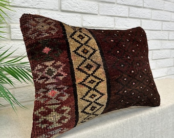 16x24 Turkish Rug Pillow Cover, Decor Pillow, Vintage Rug Pillow , Throw Rug Pillow Cover, Turkish Pillow, Bedding Case, Rug Pillows 16x24"