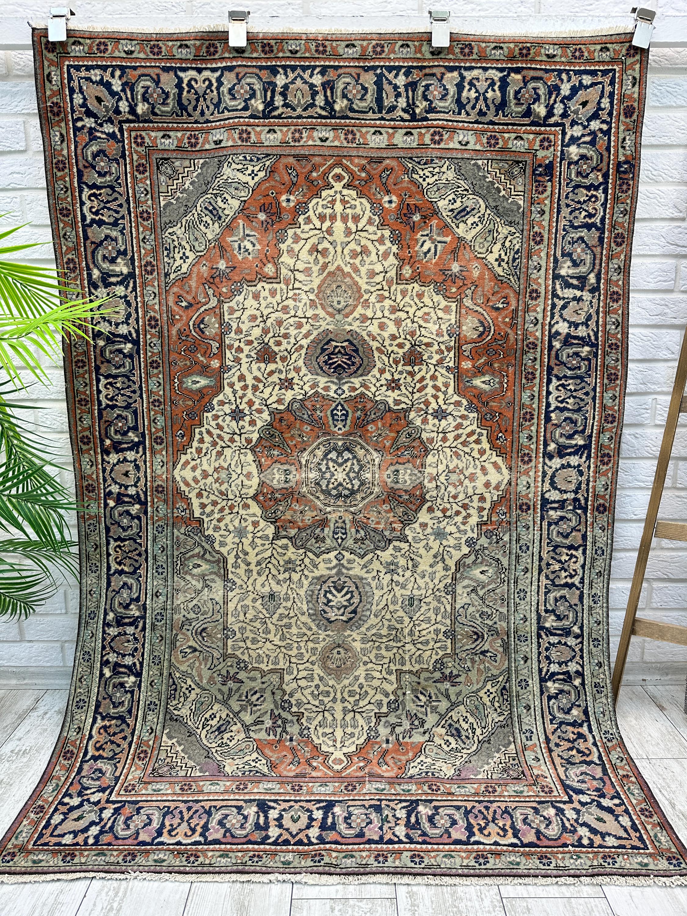 50.5×100 "Walnut” ViNTAGE TURKiSH RUG Turkish Rug, Area Rug, 94