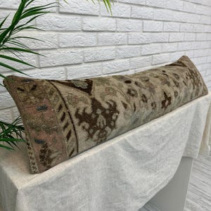 Türkischer Kelim Patchwork Kissenbezug 12x48", Boho Chic Langes Sofakissen für Wohnkultur, Vintage Kissenbezug