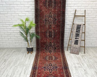 Tappeto passatoia fatto a mano, tappeto passatoia vintage, tappeto antico, tappeto da corridoio, tappeto di lana, tappeto turco fatto a mano, tappeto per scale, tappeto vintage, tappeto da ufficio