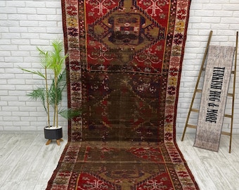 Large Area Rug, Handmade Turkish Rug, Oushak Wool Rug, Rustic Rug, Living Room Rug, Antique Rug, Kitchen Rug, Decor Rug, Bohemian Rug