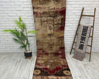 Pink Handmade Rug,  Turkish Rug, Wool Rug, Aztec Rug, Bohemian Rug, Farmhouse Rug, Hallway Rug, Green Bedroom Rug